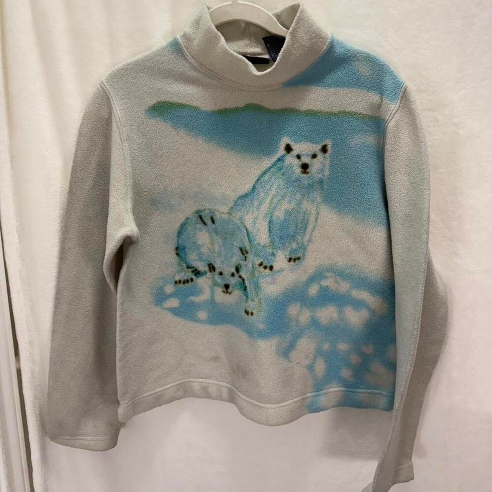 Vintage arctic polar bear fleece